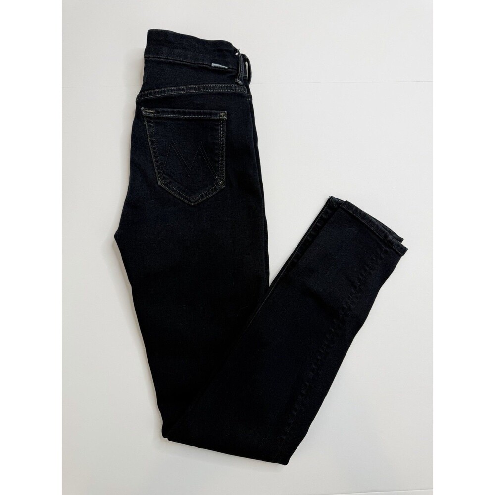 Mother The Looker High Waisted Jeans Womens 25 Blue Coffee Tea or Me Skinny - Picture 6 of 9